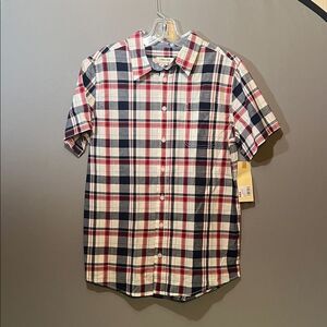 Cherokee Casual Plaid Shirt - Navy, Red, White